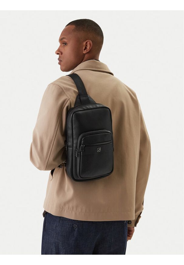 Hugo - HUGO Plecak Quantic 50547451 Czarny. Kolor: czarny. Materiał: skóra