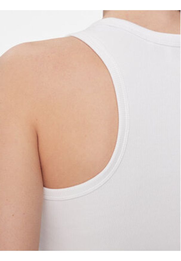 Tommy Jeans Sukienka letnia Essential DW0DW17406 Biały Skinny Fit. Kolor: biały. Materiał: bawełna. Sezon: lato