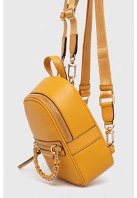 MICHAEL Michael Kors plecak skórzany damski kolor żółty mały gładki. Kolor: żółty. Materiał: skóra. Wzór: gładki #6