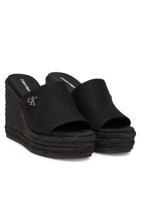 Calvin Klein Jeans Espadryle Wedge Rope Slide Mg YW0YW01699 Czarny. Kolor: czarny. Materiał: materiał #4