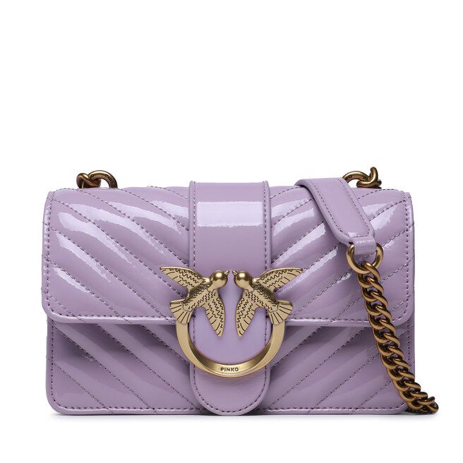 Cocoページ　Pin for love M,I Mini Love Bag One ze skóry z kolorową lamówką Pinko -&gt