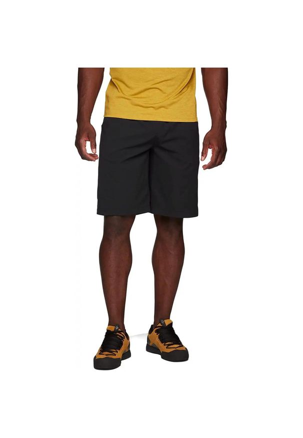 Krótkie spodenki turystyczne męskie Black Diamond Sierra Shorts. Kolor: czarny. Długość: krótkie. Sport: turystyka piesza
