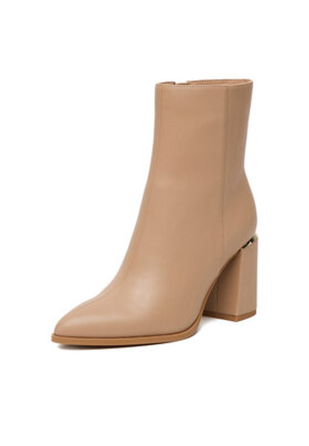 Nine West Botki CEO-JASMIN-01 Beżowy. Kolor: beżowy. Materiał: materiał