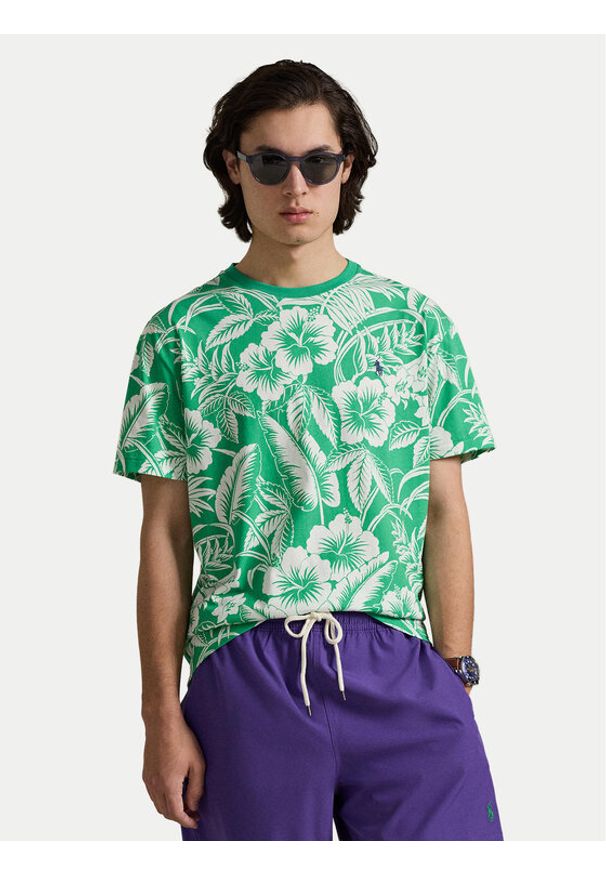 Polo Ralph Lauren T-Shirt 710B16614001 Zielony Regular Fit. Typ kołnierza: polo. Kolor: zielony. Materiał: bawełna