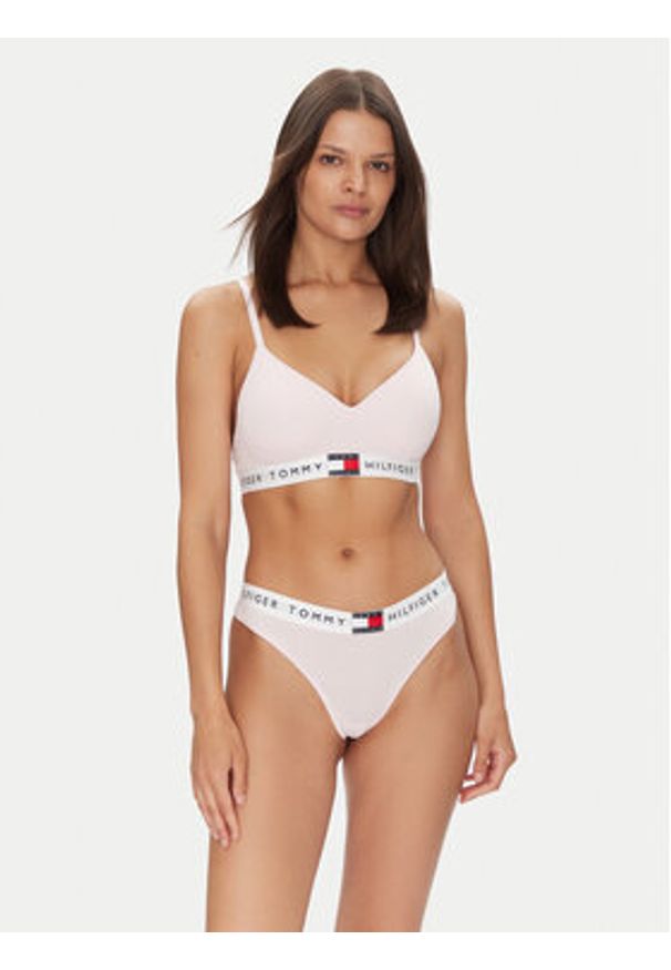TOMMY HILFIGER - Tommy Hilfiger Stringi UW0UW06039 Różowy. Kolor: różowy. Materiał: bawełna