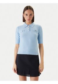 Morgan Sweter 261-MSOFI Błękitny Slim Fit. Kolor: niebieski. Materiał: syntetyk #1