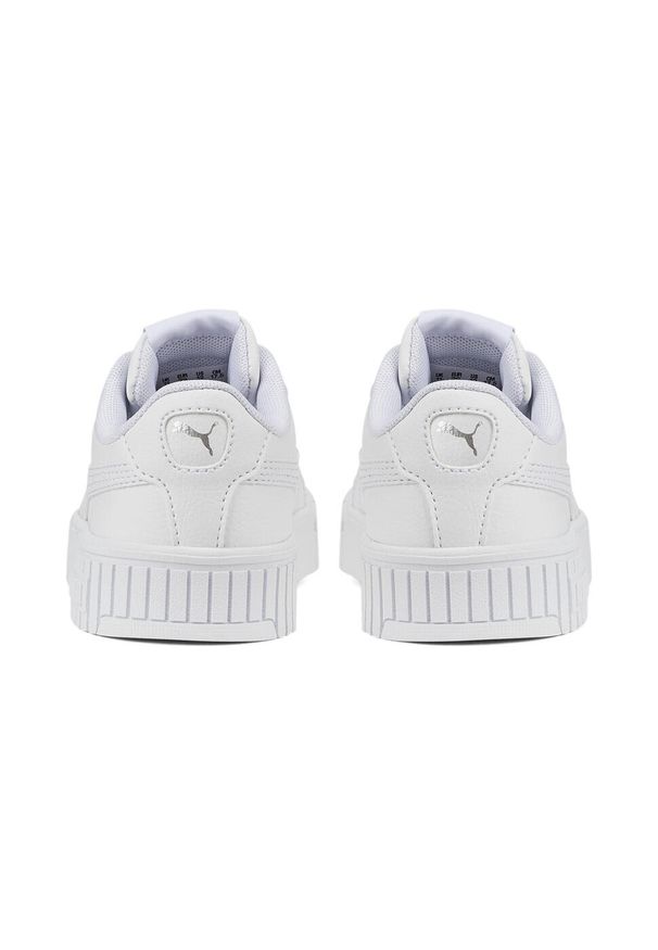 Puma - Dziecięce sneakersy Carina 2.0 PUMA White Silver Gray. Kolor: szary, biały, wielokolorowy. Sezon: lato. Sport: turystyka piesza
