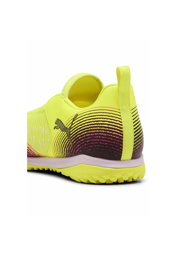 Puma - Młodzieżowe buty piłkarskie FUTURE 8 MATCH TT +Mid bez sznurowadeł PUMA. Kolor: żółty, wielokolorowy, różowy, czarny. Sport: piłka nożna
