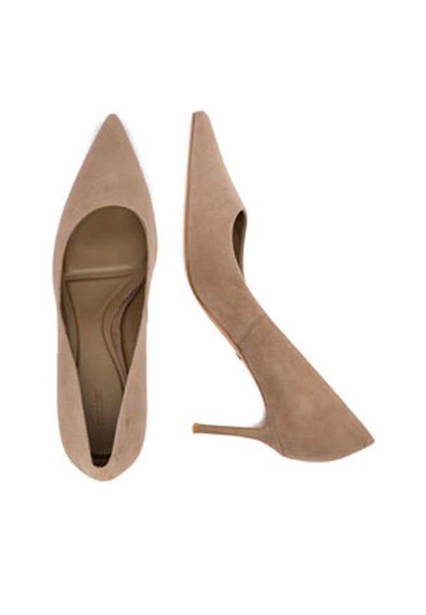 Gino Rossi - GINO ROSSI Szpilki EO-V2525-893 Beżowy. Kolor: beżowy. Materiał: skóra, zamsz. Obcas: na szpilce