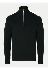 Selected Homme Sweter Dane 16092601 Czarny Regular Fit. Kolor: czarny. Materiał: bawełna #4