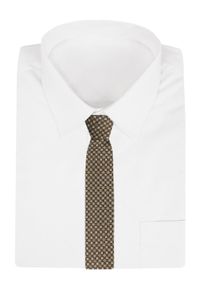 Męski Krawat - Jasny Brąz, Drobny Wzór - Alties. Kolor: beżowy, wielokolorowy, brązowy. Materiał: tkanina. Styl: elegancki, wizytowy #3