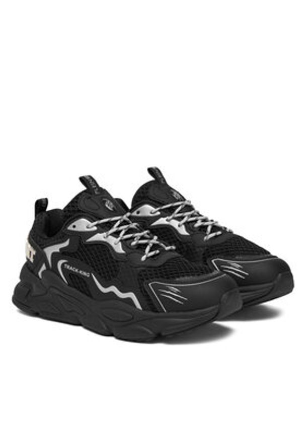Plein Sport Sneakersy Track-King Mag FAES USC0843 STE003N Czarny. Kolor: czarny. Materiał: materiał, mesh