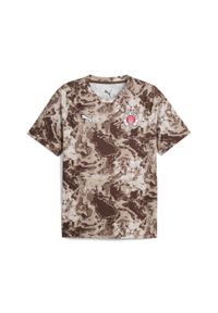 Puma - Męska koszulka przedmeczowa FC St. Pauli PUMA. Kolor: brązowy, biały, wielokolorowy. Sport: bieganie #1