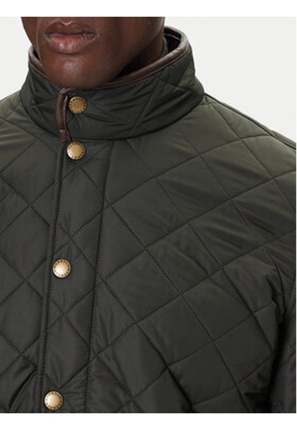 Barbour Kurtka przejściowa MQU0281GN72 Zielony Slim Fit. Kolor: zielony. Materiał: syntetyk