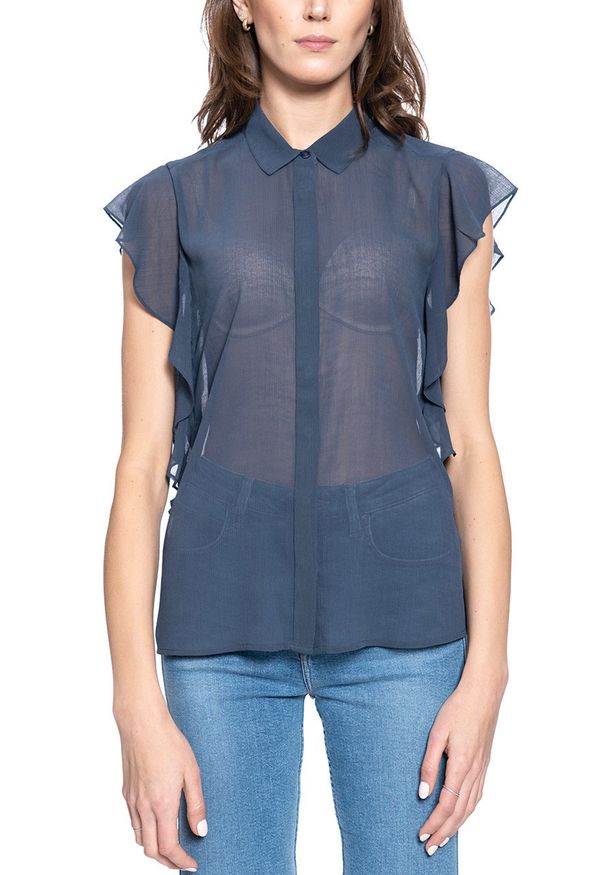 Mustang - KOSZULA DAMSKA MUSTANG Ellen Blouse BLUE NIGHTS 1009455 4085