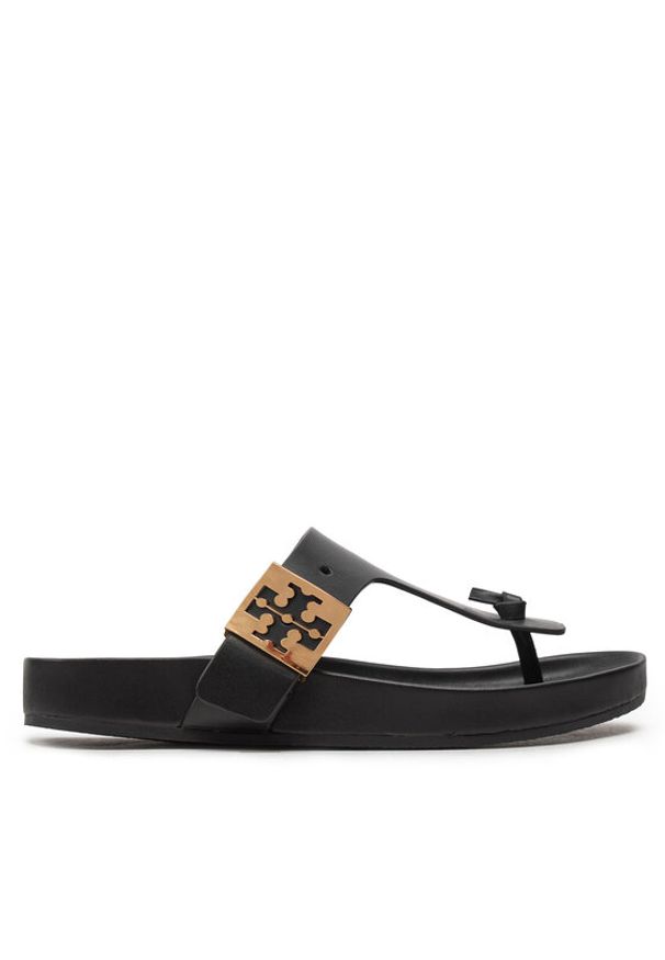 Tory Burch Japonki Mellow Thong Sandal 155190 Czarny. Kolor: czarny. Materiał: skóra