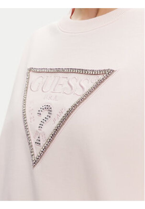 Guess Bluza W5YQ04 KC8I0 Różowy Regular Fit. Kolor: różowy. Materiał: bawełna
