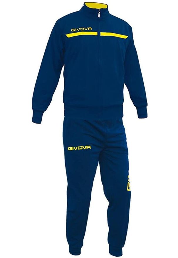 Dres z polaru zapinany na suwak Givova One. Kolor: żółty. Materiał: polar, dresówka. Sport: piłka nożna