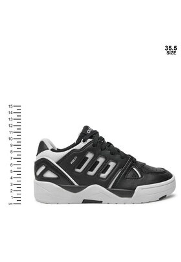 Adidas - adidas Sneakersy Midcity Low IG7057 Czarny. Kolor: czarny. Materiał: skóra