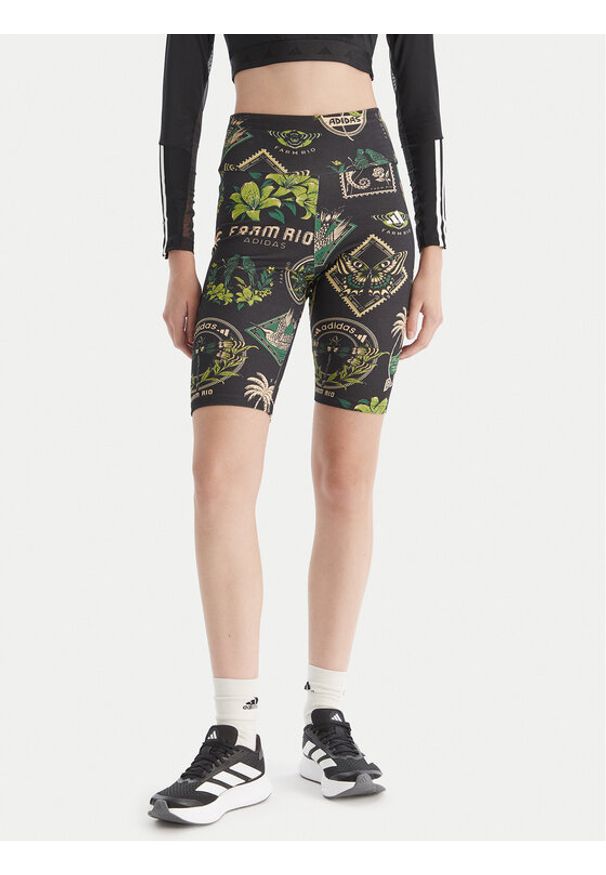 Adidas - adidas Kolarki Farm Bike JM8346 Czarny Slim Fit. Kolor: czarny. Materiał: bawełna