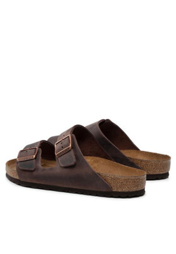 Birkenstock Klapki Arizona Bs 0052531 Brązowy. Kolor: brązowy. Materiał: nubuk, skóra