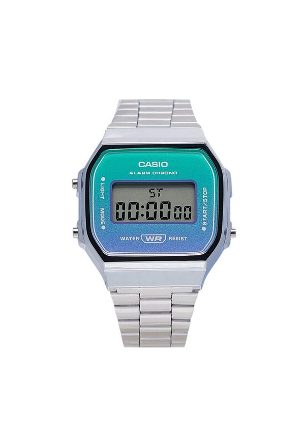 Zegarek Casio. Kolor: srebrny. Styl: vintage