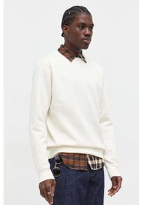 G-Star RAW - G-Star Raw bluza męska kolor zielony gładka. Kolor: beżowy. Materiał: poliester, dzianina, prążkowany. Wzór: gładki #2