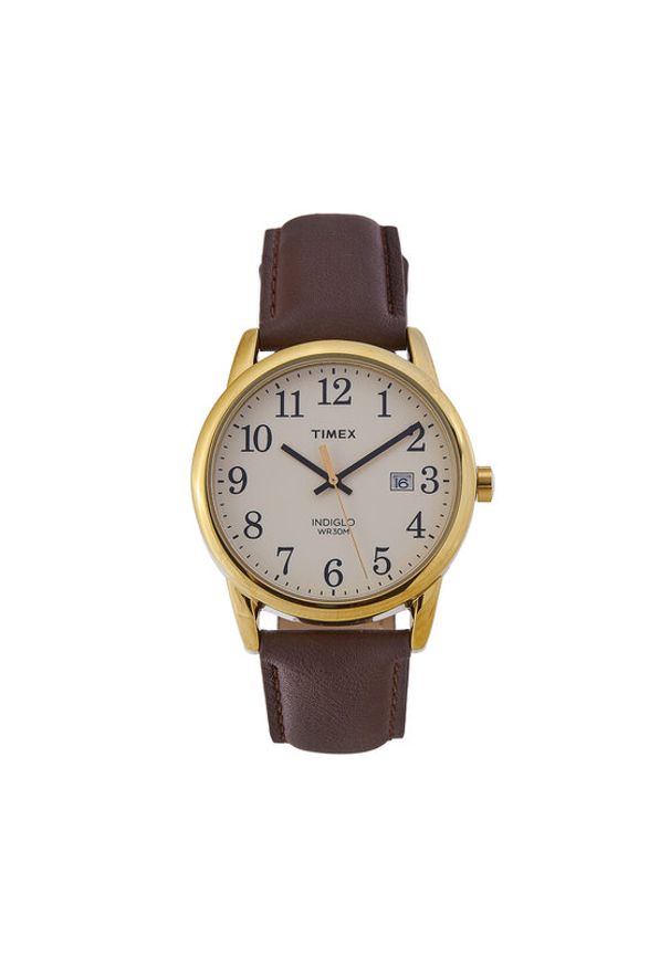 Timex Zegarek Easy Reader TW2P75800 Brązowy. Kolor: brązowy