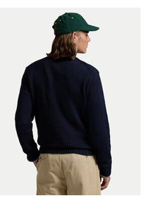 Polo Ralph Lauren Sweter 710946137001 Granatowy Regular Fit. Typ kołnierza: polo. Kolor: niebieski. Materiał: bawełna #4