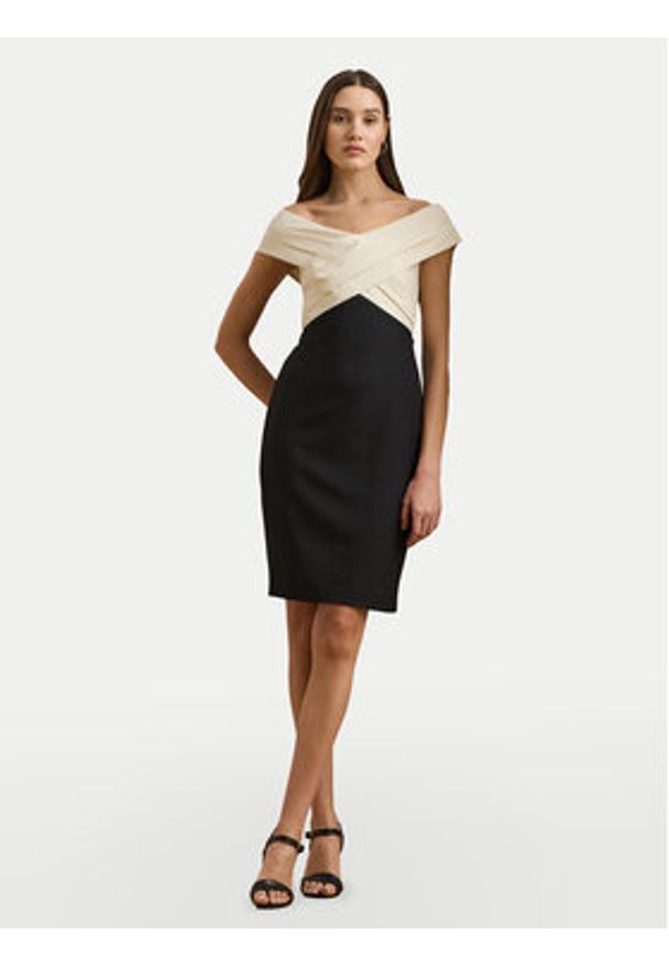 Lauren Ralph Lauren - LAUREN RALPH LAUREN Sukienka koktajlowa 253963476001 Czarny Slim Fit. Kolor: czarny. Materiał: syntetyk. Styl: wizytowy