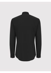 Pako Lorente - PAKO LORENTE – Czarna koszula męska. Typ kołnierza: kołnierzyk klasyczny. Kolor: czarny. Materiał: elastan, nylon. Długość rękawa: długi rękaw. Długość: długie. Styl: klasyczny #4