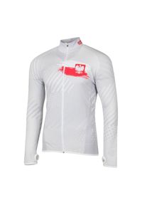 Bluza męska do biegania rozpinana EXTREME HOBBY POLSKA PRIME. Kolor: biały. Materiał: poliester, elastan. Sezon: jesień, wiosna. Sport: bieganie #1