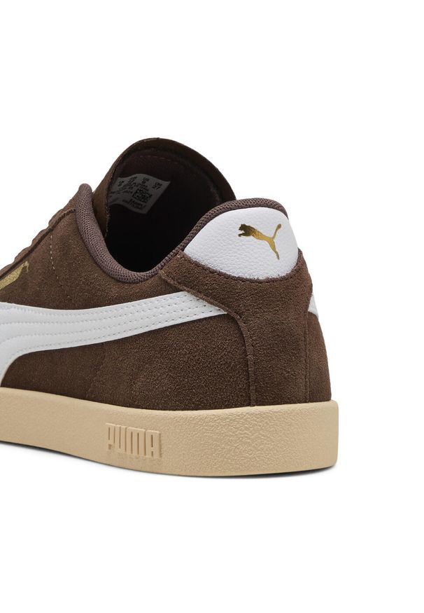 Puma - Sneakersy zamszowe unisex PUMA Club II PUMA Flat Bronze White Gold Brown. Kolor: żółty, zielony, wielokolorowy, brązowy, biały. Materiał: zamsz. Sport: turystyka piesza