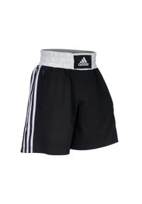 Adidas - Krótkie spodenki do boksu treningowego adidas. Kolor: czarny, szary, wielokolorowy. Długość: krótkie. Sport: fitness