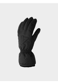 4f - Rękawice narciarskie Thinsulate© damskie - czarne. Kolor: czarny. Materiał: syntetyk, materiał. Technologia: Thinsulate. Sport: narciarstwo