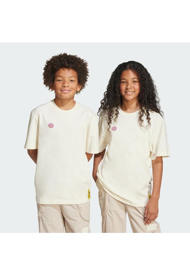 Adidas - Koszulka dla dzieci The Simpsons Graphics. Kolor: biały. Sport: joga i pilates
