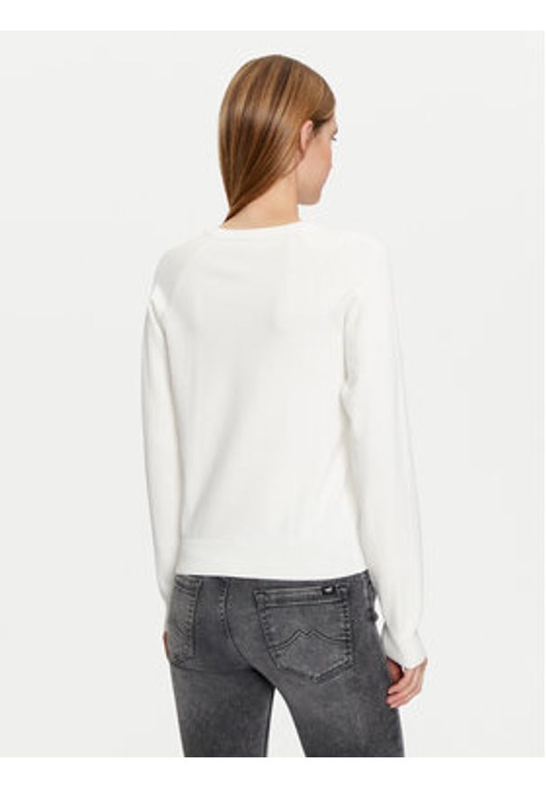 Liu Jo Sport Sweter TF4286 MS63L Biały Regular Fit. Kolor: biały. Materiał: syntetyk. Styl: sportowy