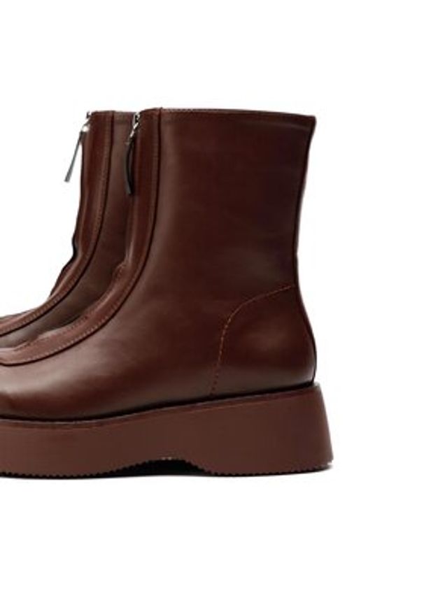 Jenny Fairy Botki HZ030201-01 Bordowy. Kolor: czerwony. Materiał: skóra