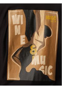 Hugo - HUGO T-Shirt Detzi 50563795 Czarny Relaxed Fit. Kolor: czarny. Materiał: bawełna #2