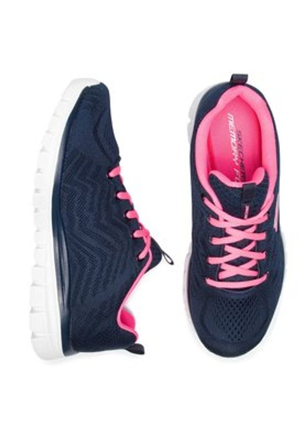 skechers - Skechers Sneakersy Get Connected 12615/NVHP Granatowy. Kolor: niebieski. Materiał: materiał