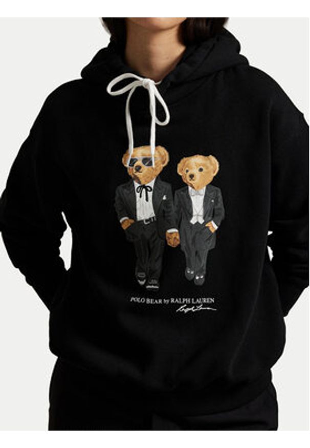 Polo Ralph Lauren Bluza 211A87106001 Czarny Relaxed Fit. Typ kołnierza: polo. Kolor: czarny. Materiał: bawełna