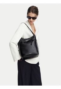 Calvin Klein Torebka Buckle Medium Bucket LV04F3551G Czarny. Kolor: czarny. Materiał: skórzane #1