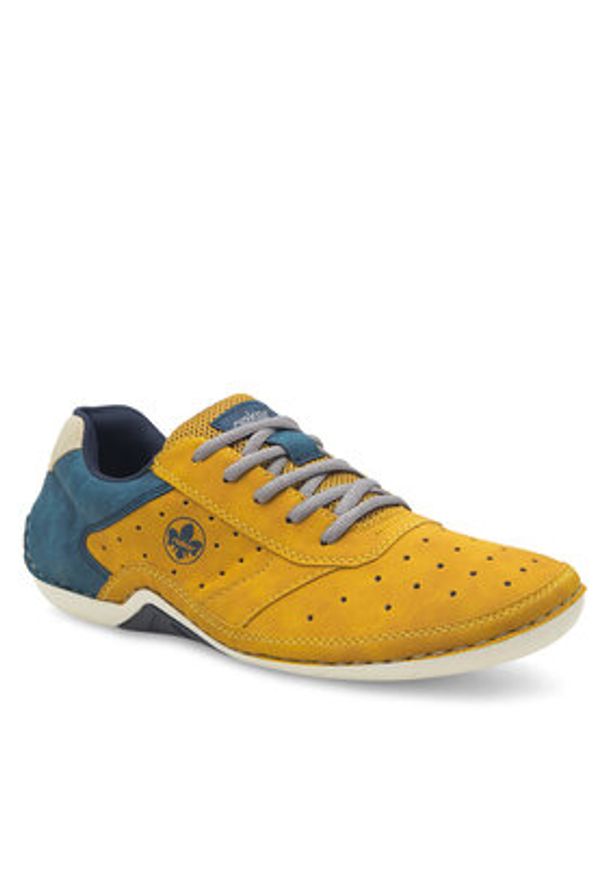 Rieker Sneakersy 07506-68 Żółty. Kolor: żółty. Materiał: syntetyk