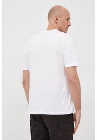 Hugo - HUGO t-shirt bawełniany 50467952 kolor biały z nadrukiem. Kolor: biały. Materiał: bawełna. Wzór: nadruk #2