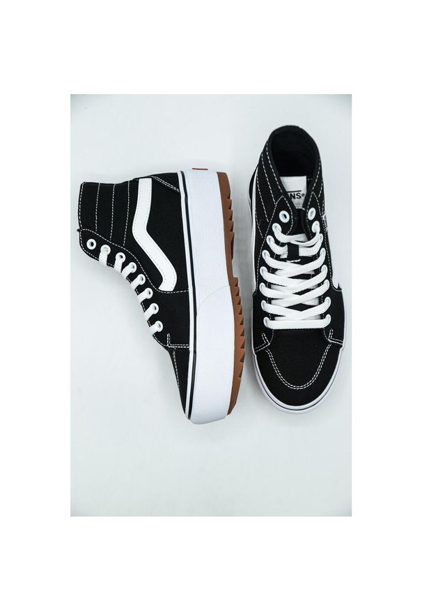 Trampki na platformie Vans Filmore Hi Platform, Kobiety. Kolor: czarny. Materiał: materiał. Obcas: na platformie