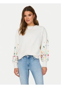 only - ONLY Bluza Brooke 15216364 Biały Regular Fit. Kolor: biały. Materiał: bawełna #1