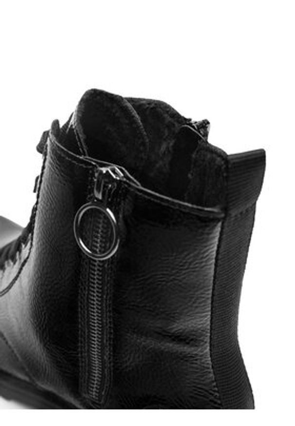 Rieker Trzewiki Y9111-00 Czarny. Kolor: czarny. Materiał: materiał