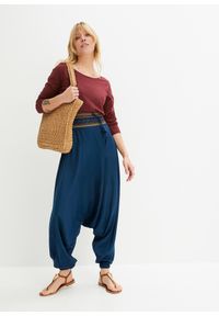 bonprix - Bawełniana bluzka z długim rękawem. Kolor: czerwony. Materiał: bawełna. Długość rękawa: długi rękaw. Długość: długie #2