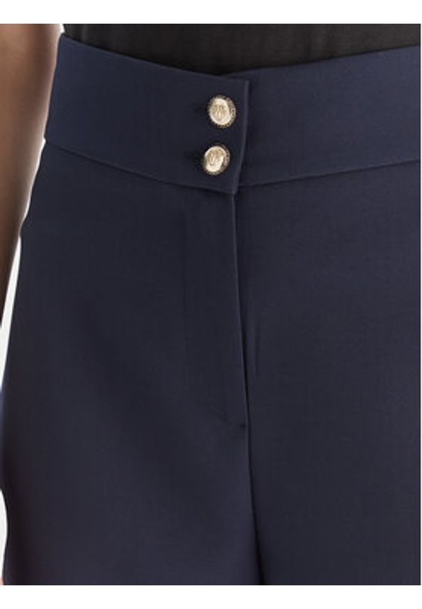 Maryley Spodnie materiałowe 25IB680/M17 Granatowy Regular Fit. Kolor: niebieski. Materiał: syntetyk