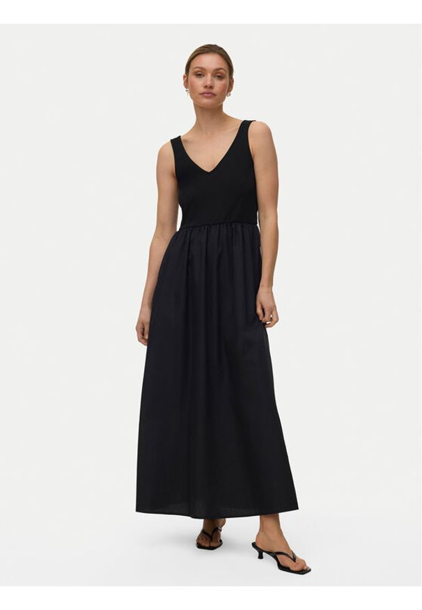 Vero Moda Sukienka letnia Vally 10345917 Czarny Loose Fit. Kolor: czarny. Materiał: syntetyk. Sezon: lato